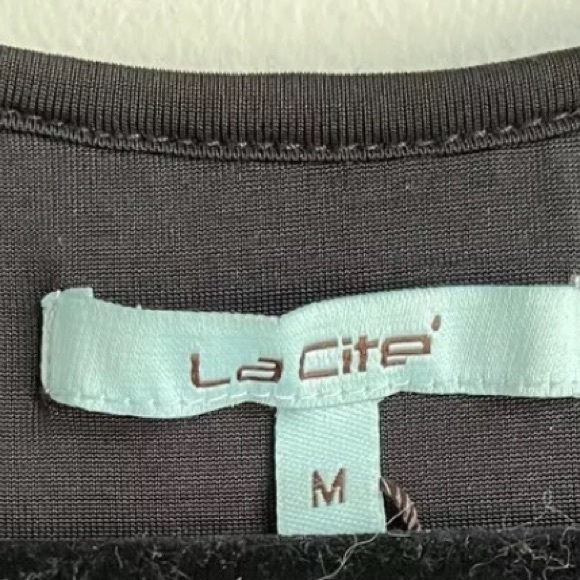 La Cite’ Racerback Tank Black NWOT Sz Medium - Picture 4 of 6